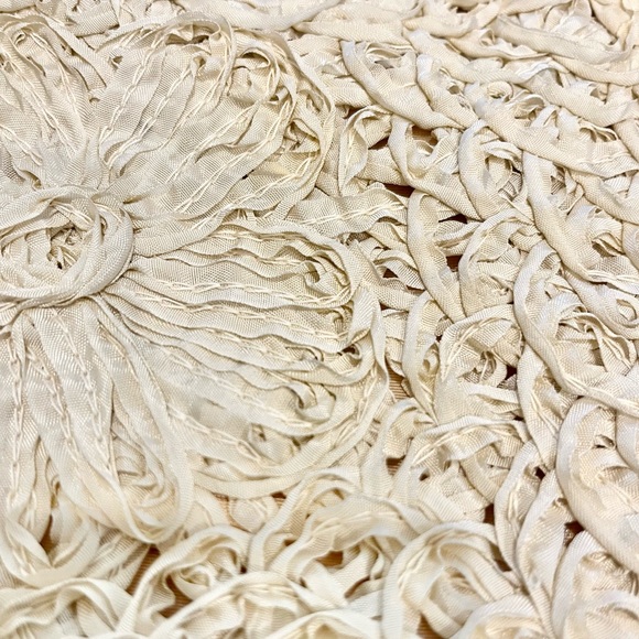 Vintage Textured Pencil Skirt made of ribbons, lined (S/M) - Picture 6 of 10